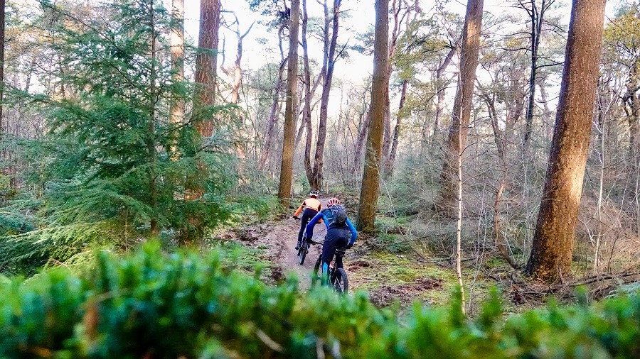 Stuiven op MTB-route Soest