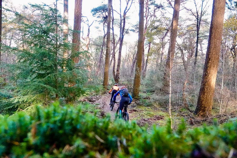Stuiven op MTB-route Soest
