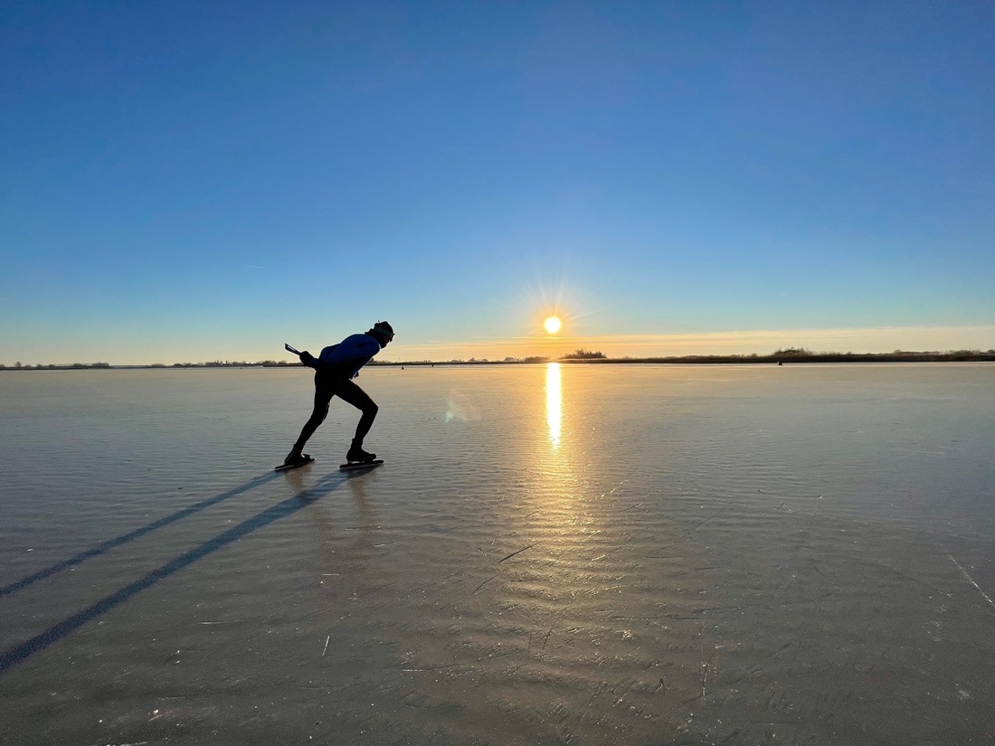Geen zin om ’s winters te fietsen? Schaatsen is een prima alternatief