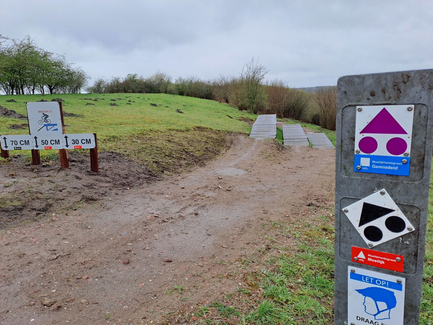 Kleurcodes geven aan hoe makkelijk of moeilijk de mountainbikeroutes in de Achterhoek zijn