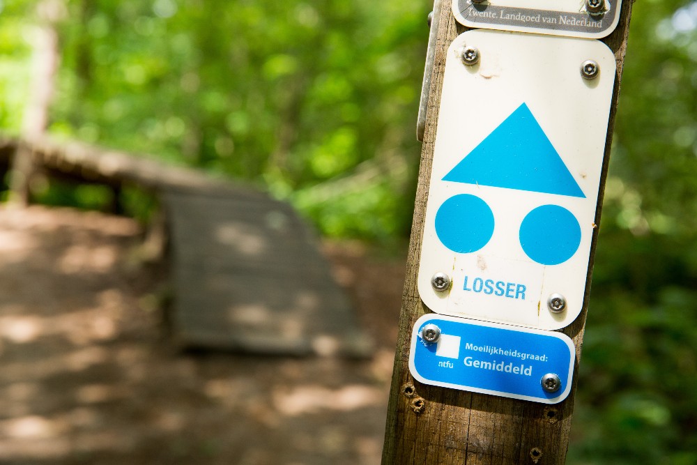 Wat is een blauwe mountainbikeroute