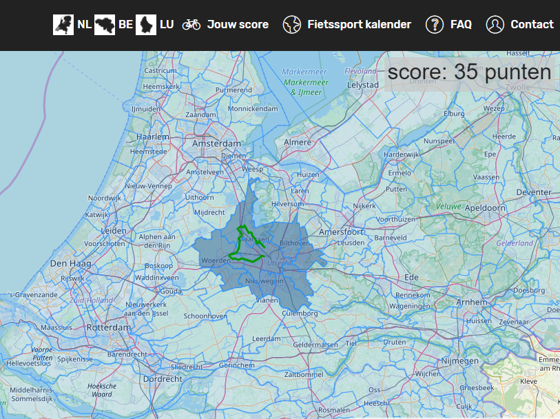 Voorbeeld met gemeente Utrecht als 'thuis-cluster'.
